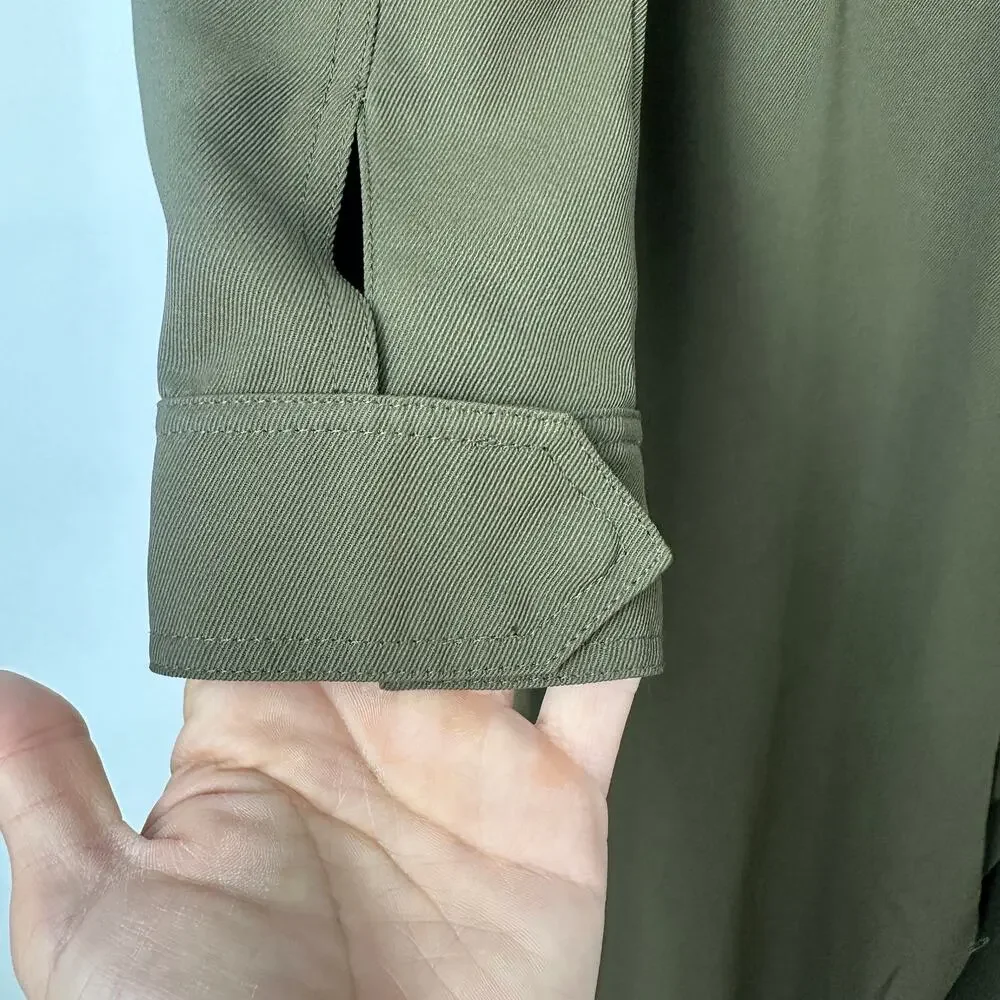 NWT Anthropologie Harlyn jumpsuit size XS army green military flight suit - Picture 6 of 15